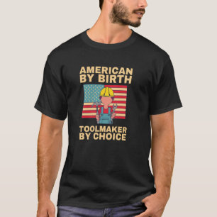 Toolmaker CNC Operator en Machinist USA Patriot T-shirt