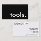 tools. visitekaartje (Voorkant / Achterkant)