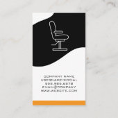 Tools voor het knippen van haar | Salonstoel Visitekaartje (Achterkant)