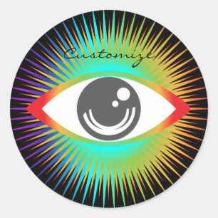 Toon Alien Eye Thunder_Cove Ronde Sticker