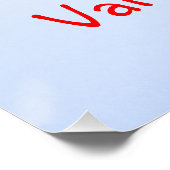 Toon Baby Cupid Vliegen met een Boog en Pijl Perfect Poster (Hoek)