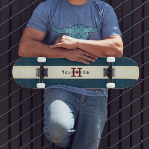toon Blauwgroen skateboard met naam HAMbyWG