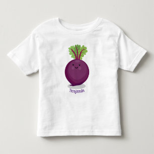 Toon de cartoon van de van de gelukkig bietwortel kinder shirts