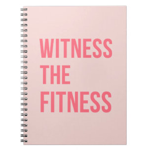 Toon de fitness - prijsopgave roze notitieboek