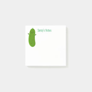 Toon de gelukkige groene cartoon afbeelding post-it® notes
