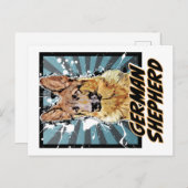 Toon Dogs: German Shepherd Briefkaart (Voorkant / Achterkant)