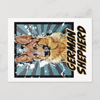 Toon Dogs: German Shepherd Briefkaart