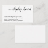 Toon het Tussenvoegsel van de Shower voor Uitnodig Informatiekaartje (Voorkant / Achterkant)