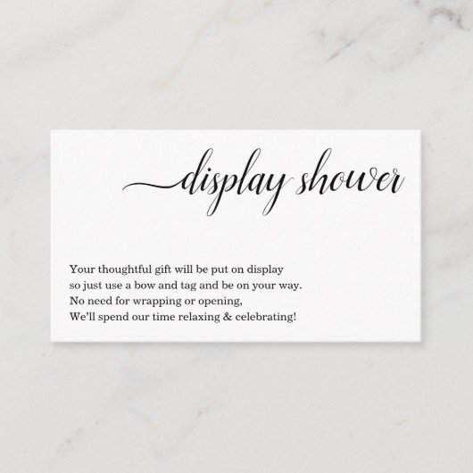 Toon het Tussenvoegsel van de Shower voor Uitnodig Informatiekaartje (Voorkant)