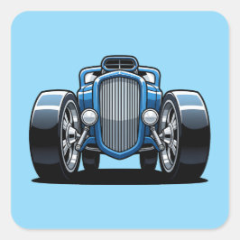 Toon Hotrod Art  Vierkante Sticker