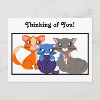 Toon Kat Siblings Base Briefkaart