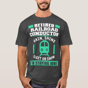 Toon van de aftredingslocomotief voor spoorwegbehe t-shirt
