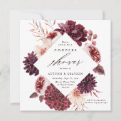 Toon van de Romance van Floral Wedding Couples Kaart (Voorkant)