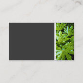 Toon van textiel - bladeren visitekaartje (Achterkant)