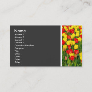 Toon van textiel (kleurrijke Tulpen) Visitekaartje