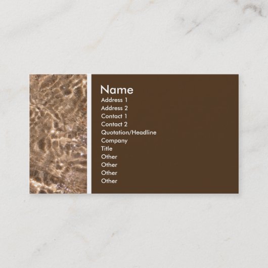 Toon van textuur (Zee en zand) - Gepersonaliseerd Visitekaartje (Voorkant)