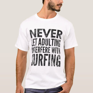 Toonaangevende Surfing Black Funny Gift T-shirt