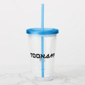 Toonami Digital Font Logo Acryl Drinkbeker (Voorkant)