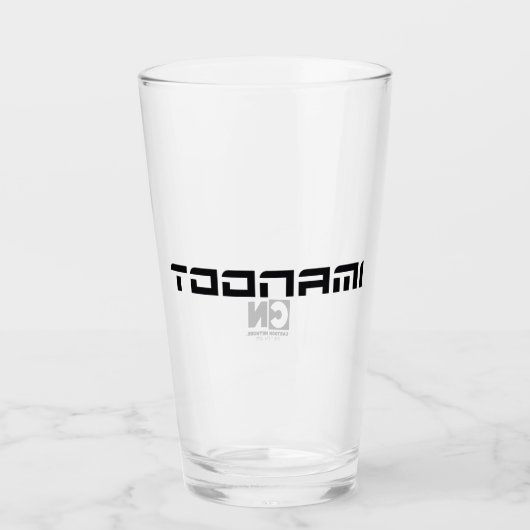 Toonami Futuristic Font Logo Glas (Voorkant)