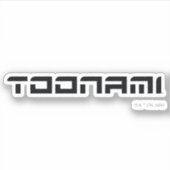 Toonami Futuristic Font Logo Sticker (Voorkant)