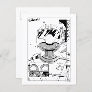 Toonami TOM 5 & SARA Comic Style Bumper Briefkaart