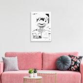 Toonami TOM 5 & SARA Comic Style Bumper Canvas Afdruk (Insitu (Woonkamer))