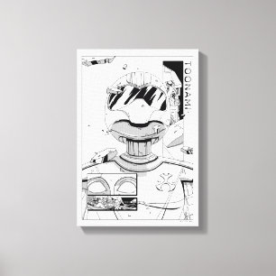 Toonami TOM 5 & SARA Comic Style Bumper Canvas Afdruk