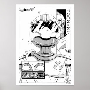Toonami TOM 5 & SARA Comic Style Bumper Poster
