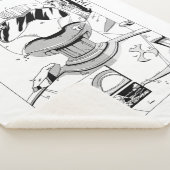 Toonami TOM 5 & SARA Comic Style Bumper Sherpa Deken (3/4)