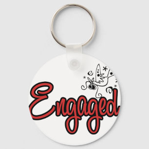 ToonDoveEngagedRed Sleutelhanger