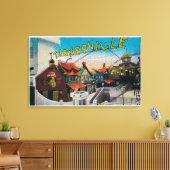 Toonerville op Ocean Park PierSanta Monica, CA Canvas Afdruk (Insitu (Woonkamer))
