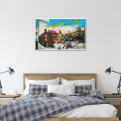 Toonerville op Ocean Park PierSanta Monica, CA Canvas Afdruk (Insitu (Slaapkamer))