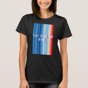 ToonUw Stripes KLIMAATVERANDERING IS ECHT de werel T-shirt