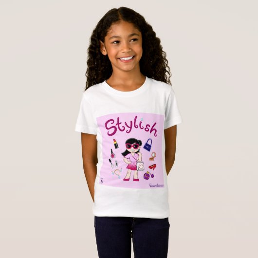 TOONVIDUALS Modèle élégant Girl 2 T-shirt (Devant entier)