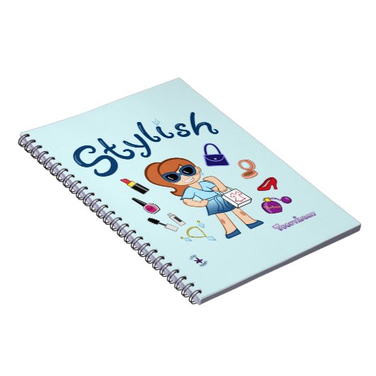 TOONVIDUALS Stylish Girl 3 Carnet Spiral (Côté Droit)