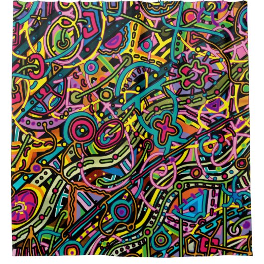 Toony Abstraction Douchegordijn (Voorkant)