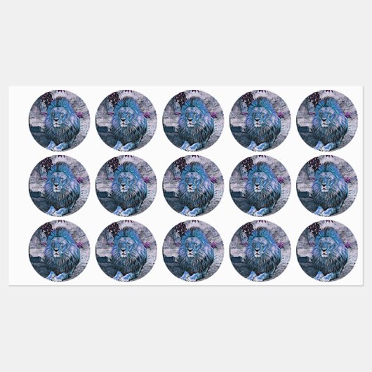 Toony lion blue labels (Vel)