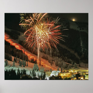 Toortslichtoptocht en vuurwerk tijdens Winter Poster
