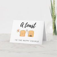 Toost op het Gelukkige Paar | Cute Trouwkaart