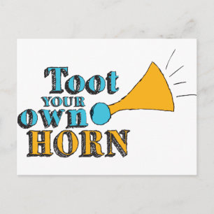 Toot je eigen Horn Inspirerend Art Horn Art Briefkaart