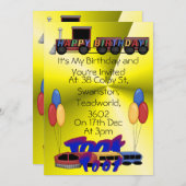 Toot Toot Birthday Kaart (Voorkant / Achterkant)