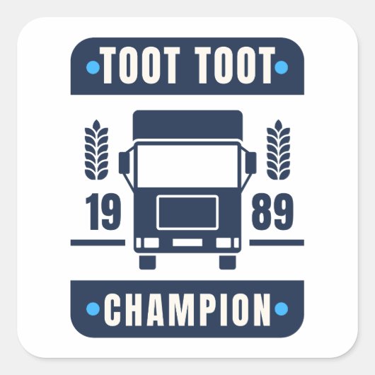 Toot Toot Champ Sticker (Voorkant)