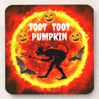 Toot Toot Pompoen...Enge Halloween Drink Coasters Bier Onderzetter