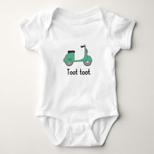 "toot toot" scooterhoorn schattig #2 romper