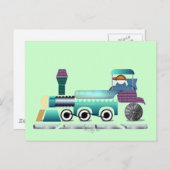 Toot Toot Train Briefkaart (Voorkant / Achterkant)