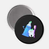 Tooth Dentist Cute Teeth Technicus Hygienist Magneet (Voorkant / Achterkant)