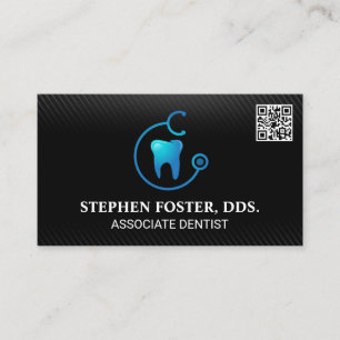 Tooth Doctor Logo   QR-code   Zwart patroon Visitekaartje