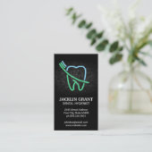 Tooth en Brush Logo Visitekaartje (Staand voorkant)