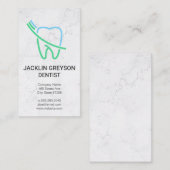 Tooth en Brush Logo Visitekaartje (Voorkant / Achterkant)