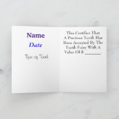 Tooth Fairy Announcement Kaart (Binnen)